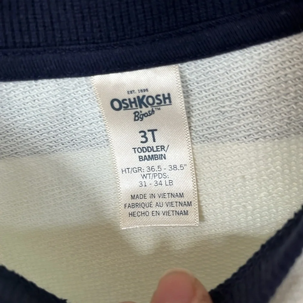 Brand New OshKosh B’Gosh Striped Nautical Bejeweled Studded Rugby Sweatshirt